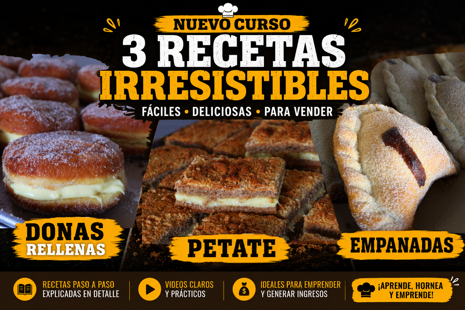 CURSO EN VIVO #6 BERLINESAS, PETATE Y EMPANADAS